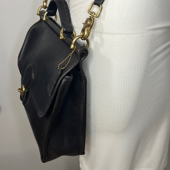 Coach Legacy Vintage 9927 Willis Black Leather Shoulder Crossbody Handbag - Picture 5 of 16